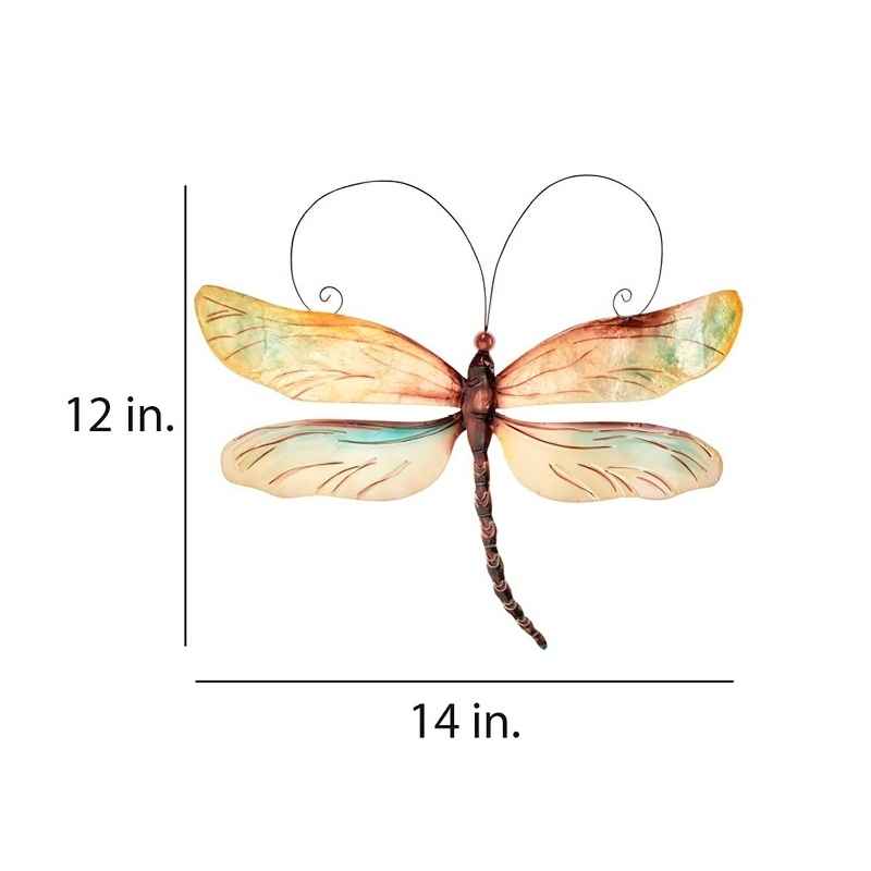 Metal and Capiz Dragonfly Wall Decor - Pearl
